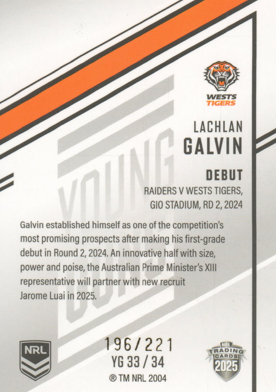 Lachlan Galvin back