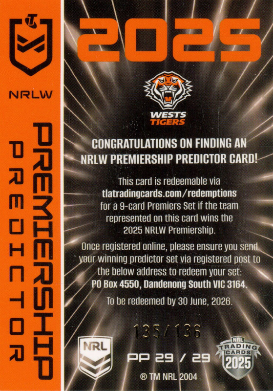 Wests Tigers (W) back