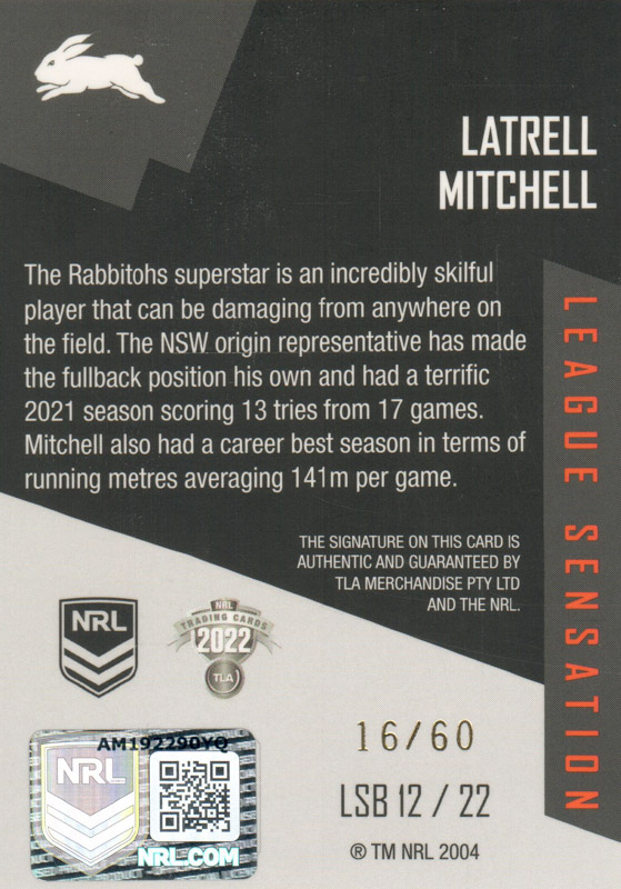 Latrell Mitchell back