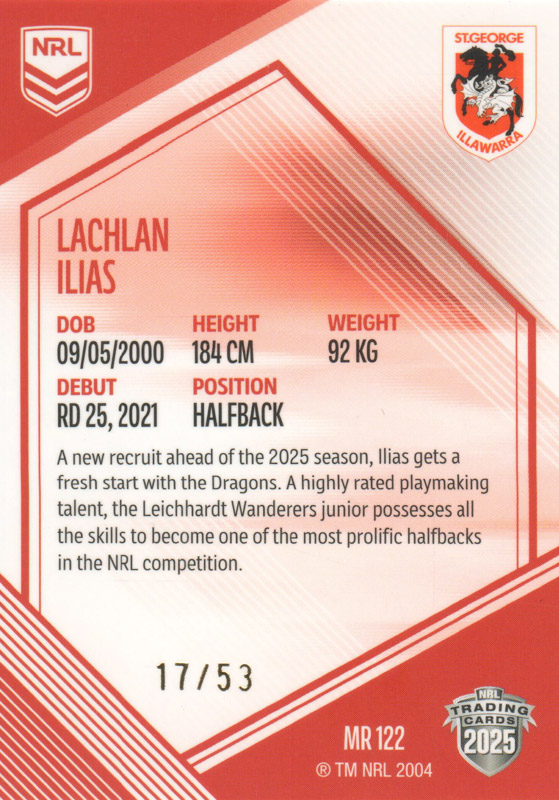 Lachlan Ilias back