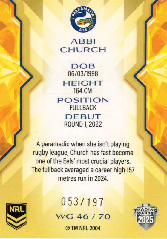 Abbi Church back