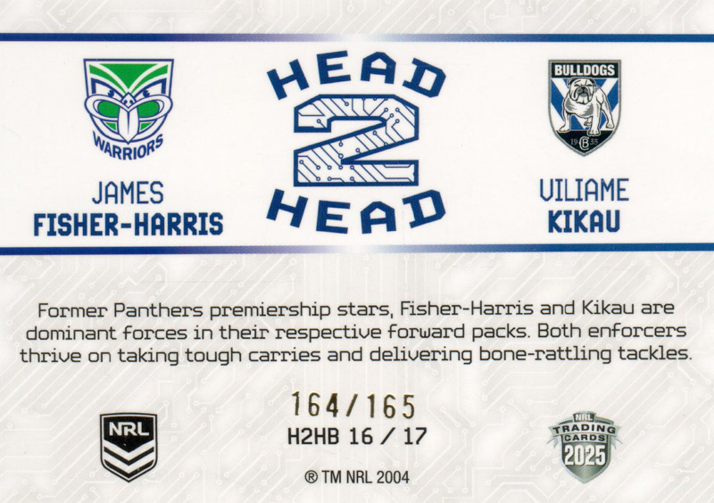 James Fisher-Harris & Viliame Kikau back
