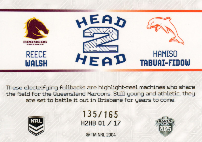 Reece Walsh & Hamiso Tabuai-Fidow back