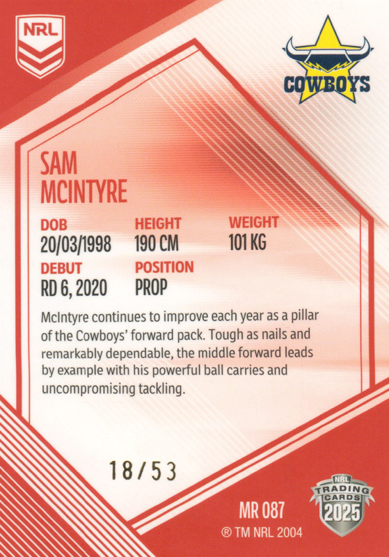 Sam McIntyre back