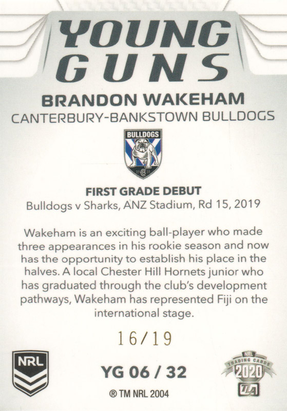 Brandon Wakeham back
