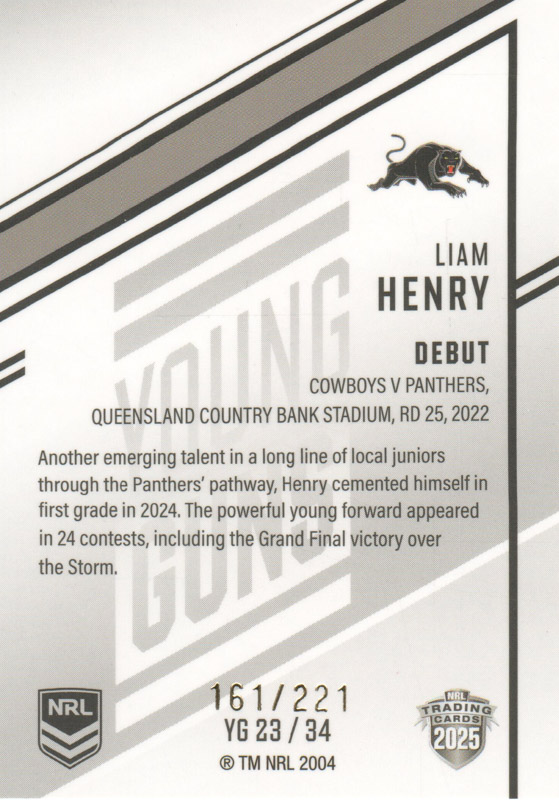 Liam Henry back