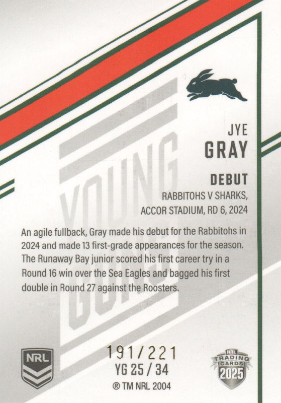 Jye Gray back