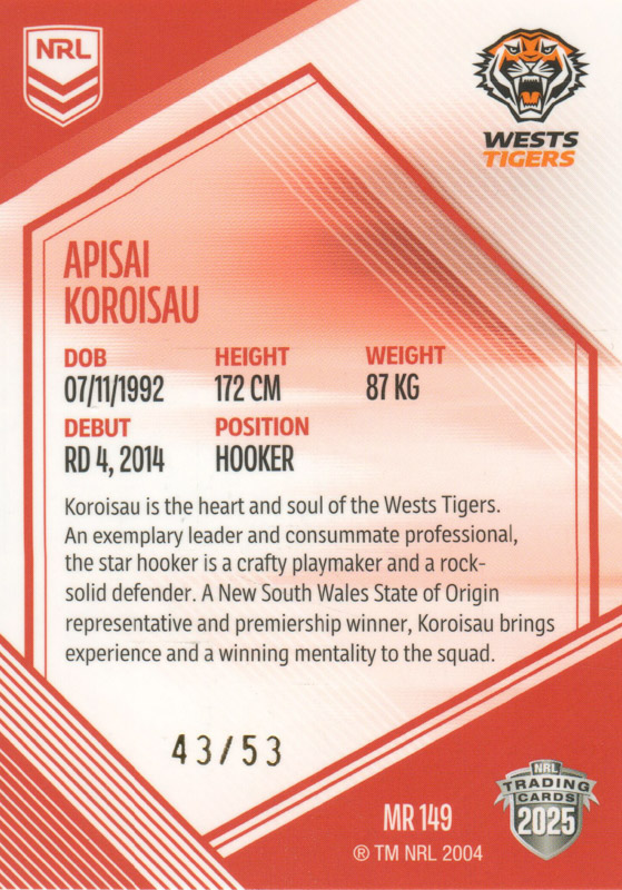 Apisai Koroisau back