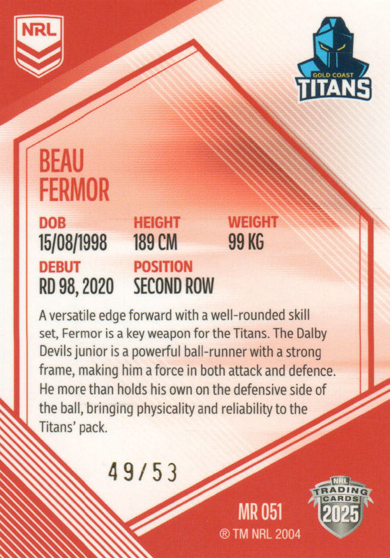 Beau Fermor back