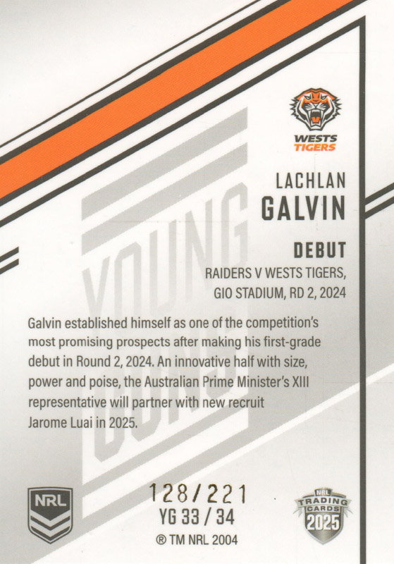 Lachlan Galvin back