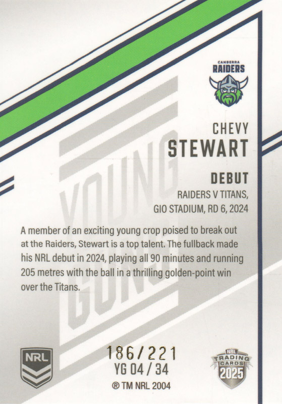 Chevy Stewart back