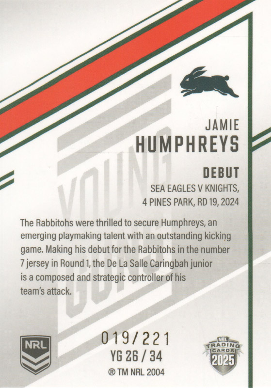 Jamie Humphreys back