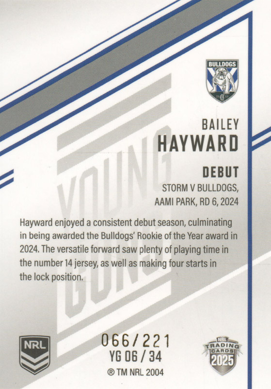 Bailey Hayward back