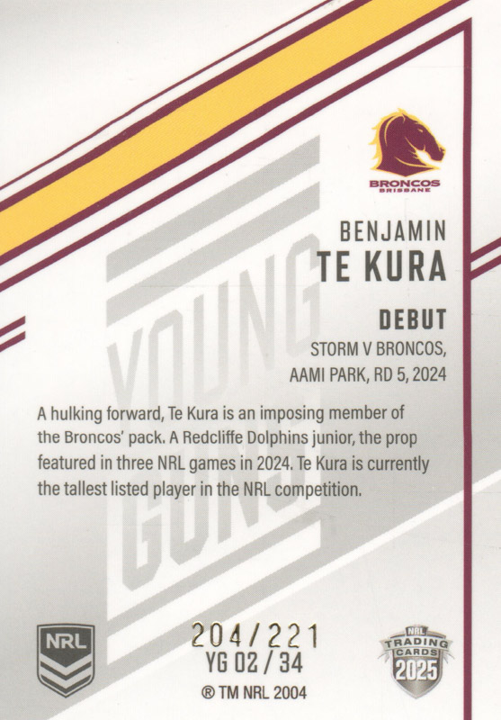 Benjamin Te Kura back