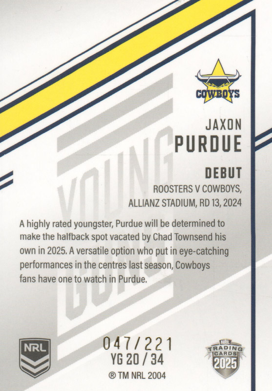 Jaxon Purdue back
