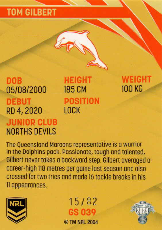 Tom Gilbert back