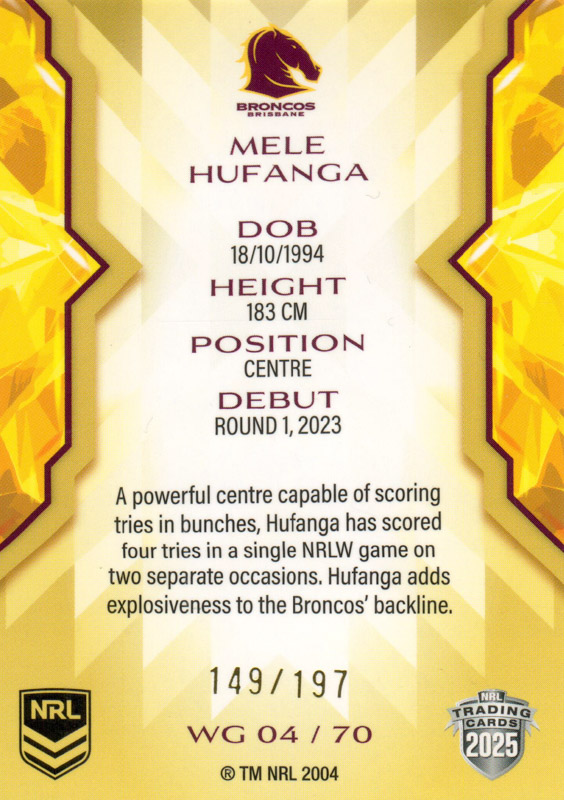 Mele Hufanga back