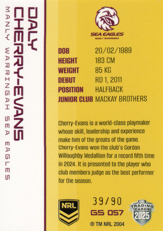 Daly Cherry-Evans back