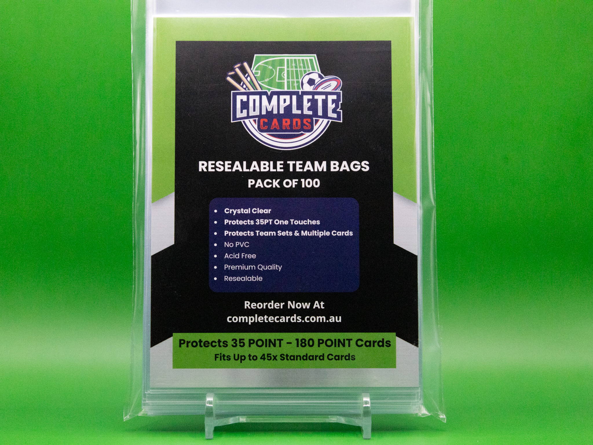Complete Cards Resealable Team Bag back