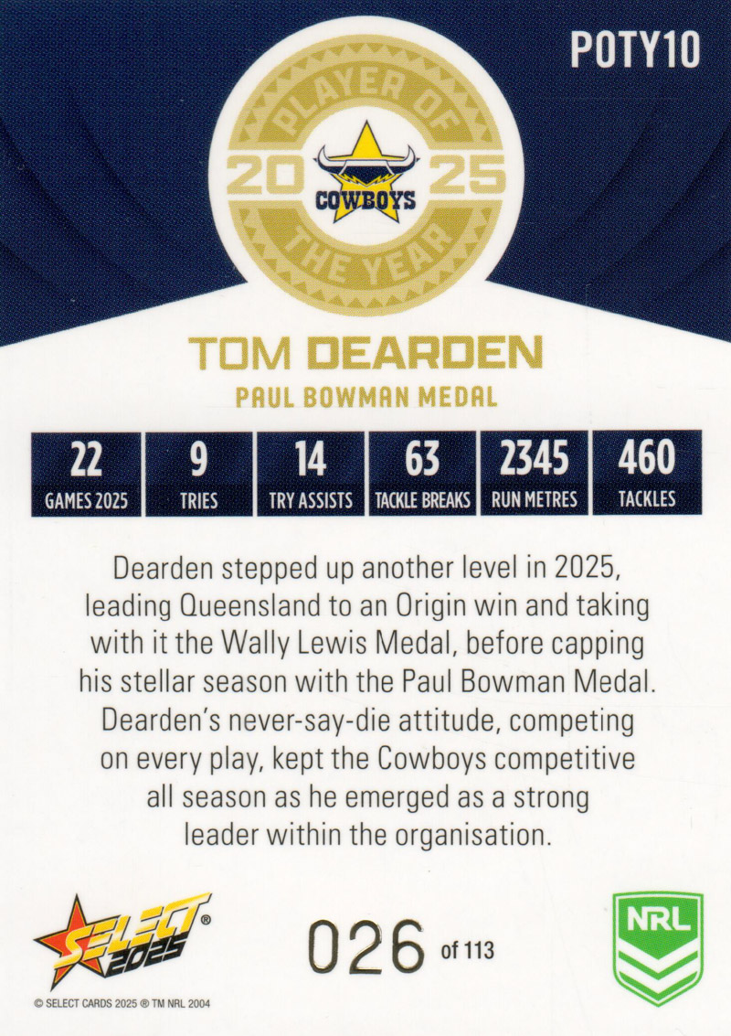 Tom Dearden back