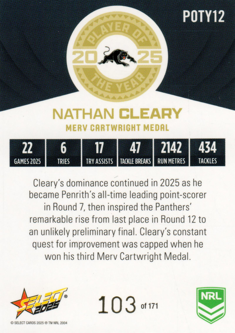 Nathan Cleary back