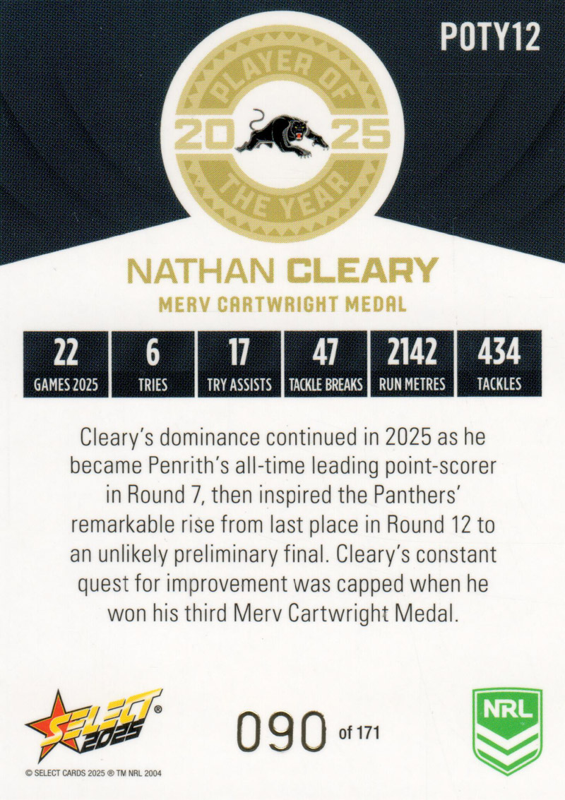 Nathan Cleary back