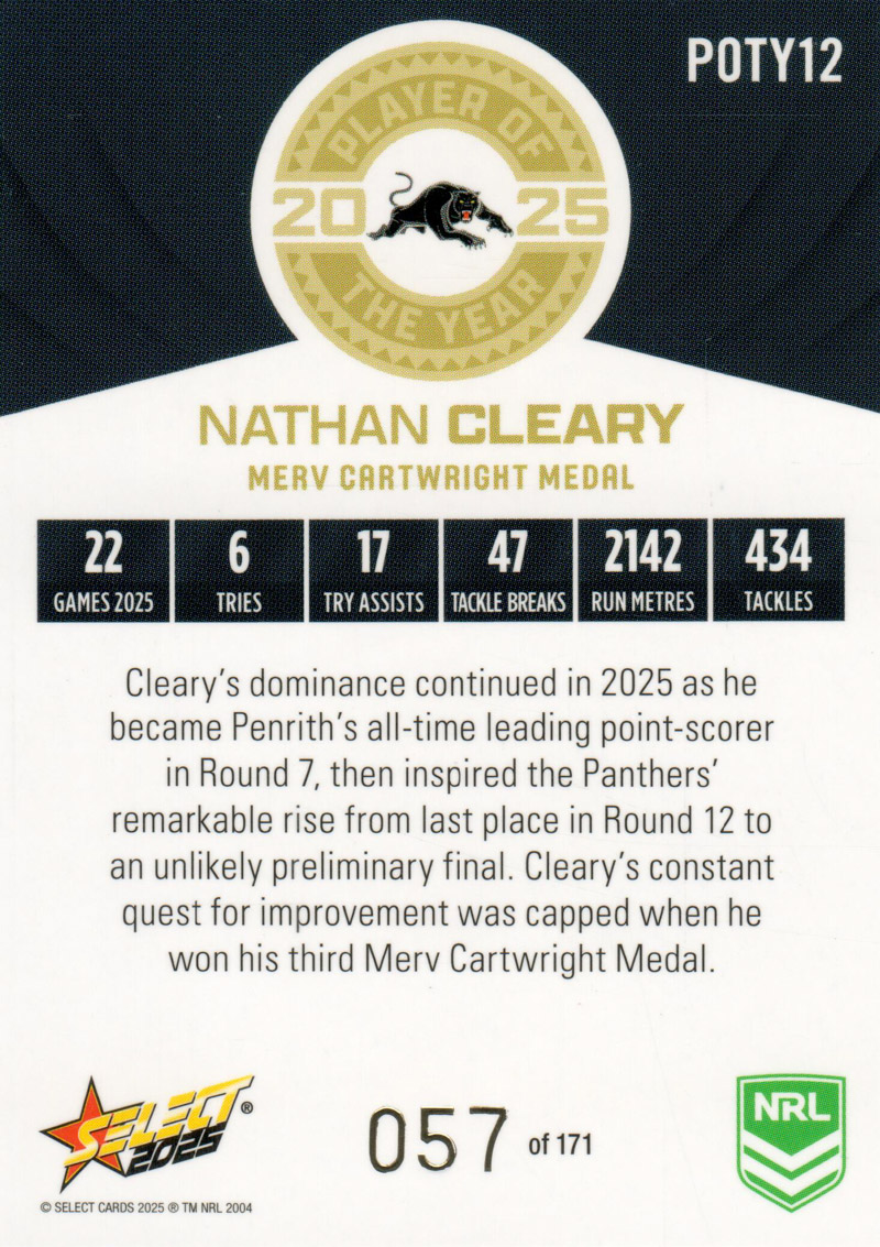 Nathan Cleary back