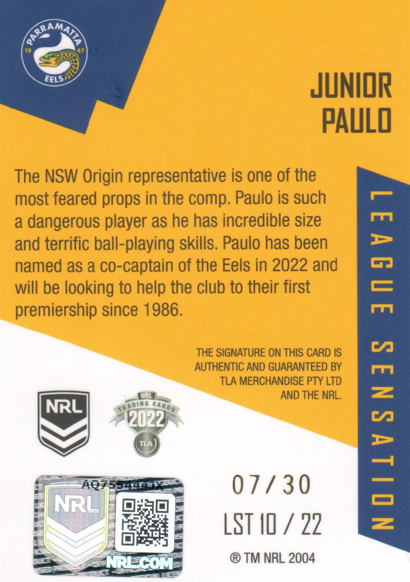 Junior Paulo back