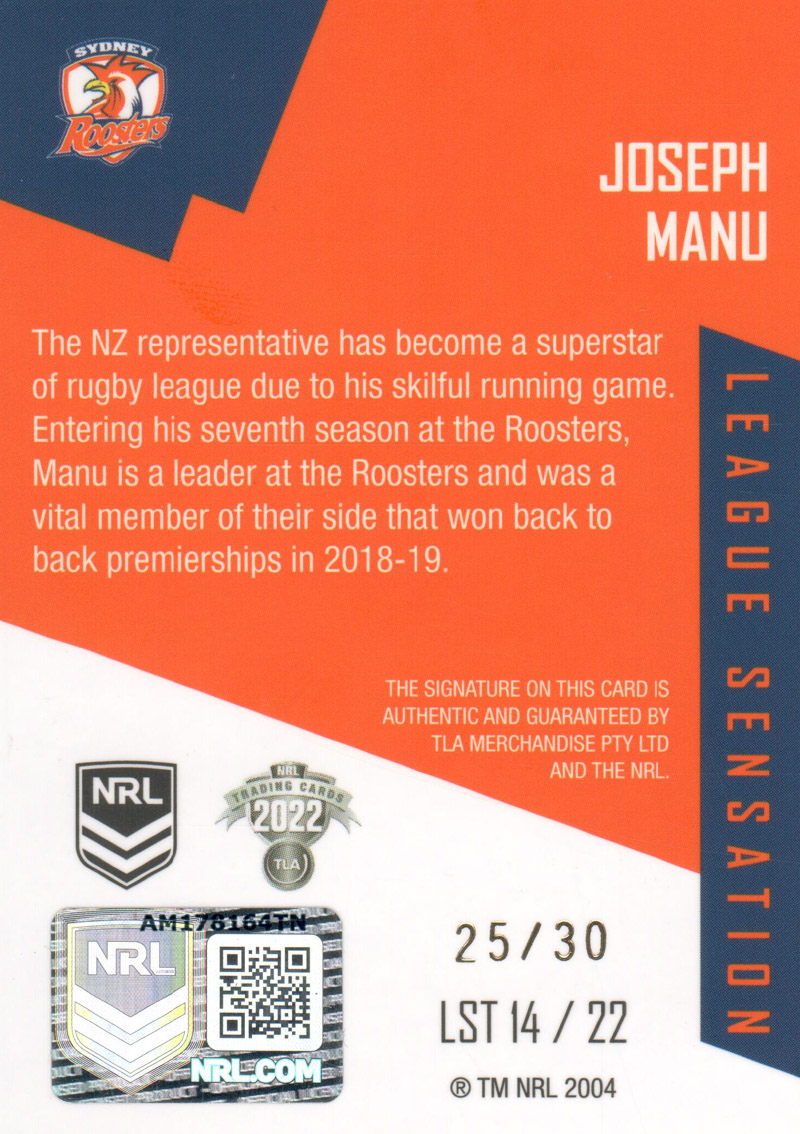 Joseph Manu back
