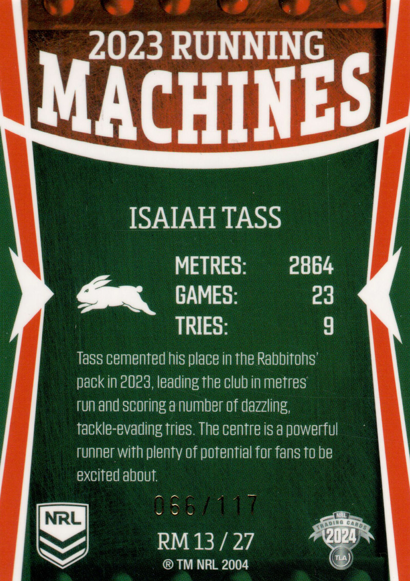 Isaiah Tass back