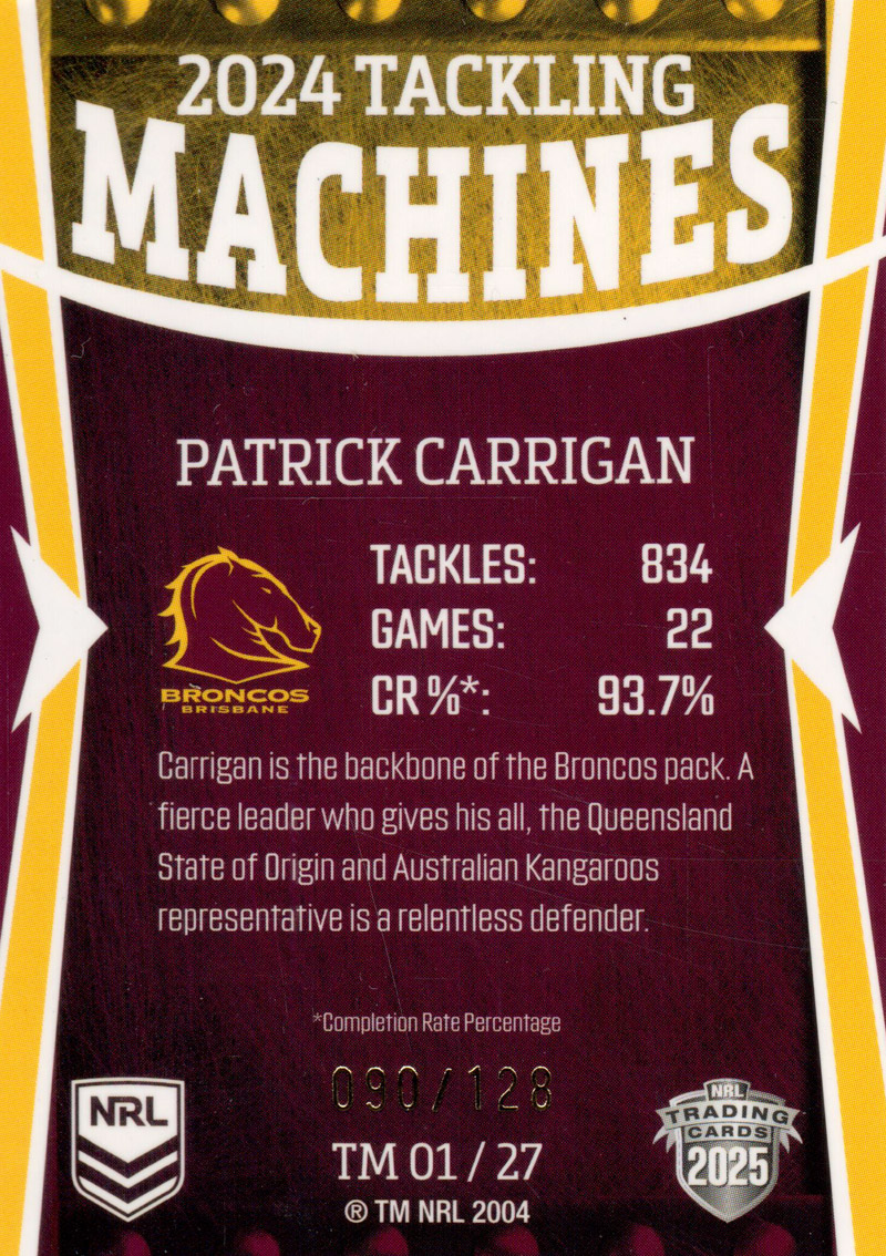 Patrick Carrigan back