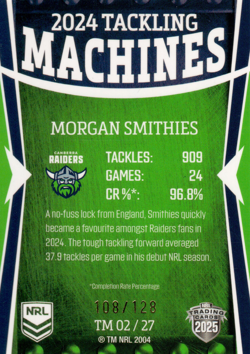 Morgan Smithies back