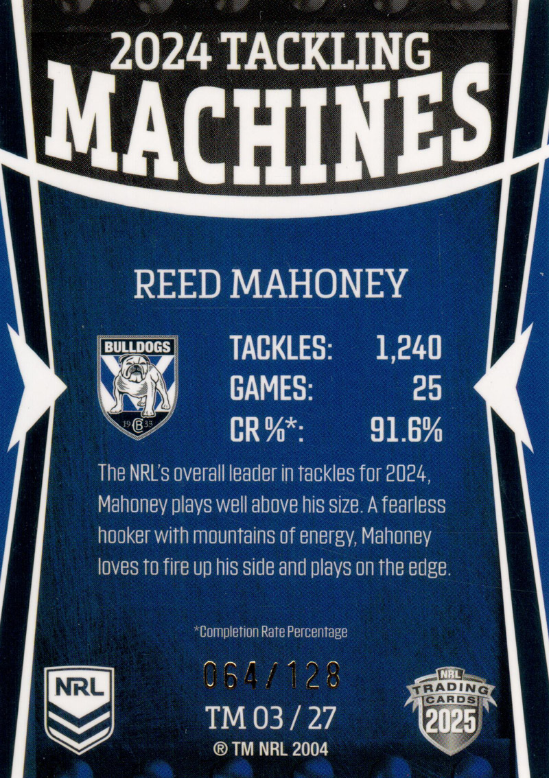 Reed Mahoney back