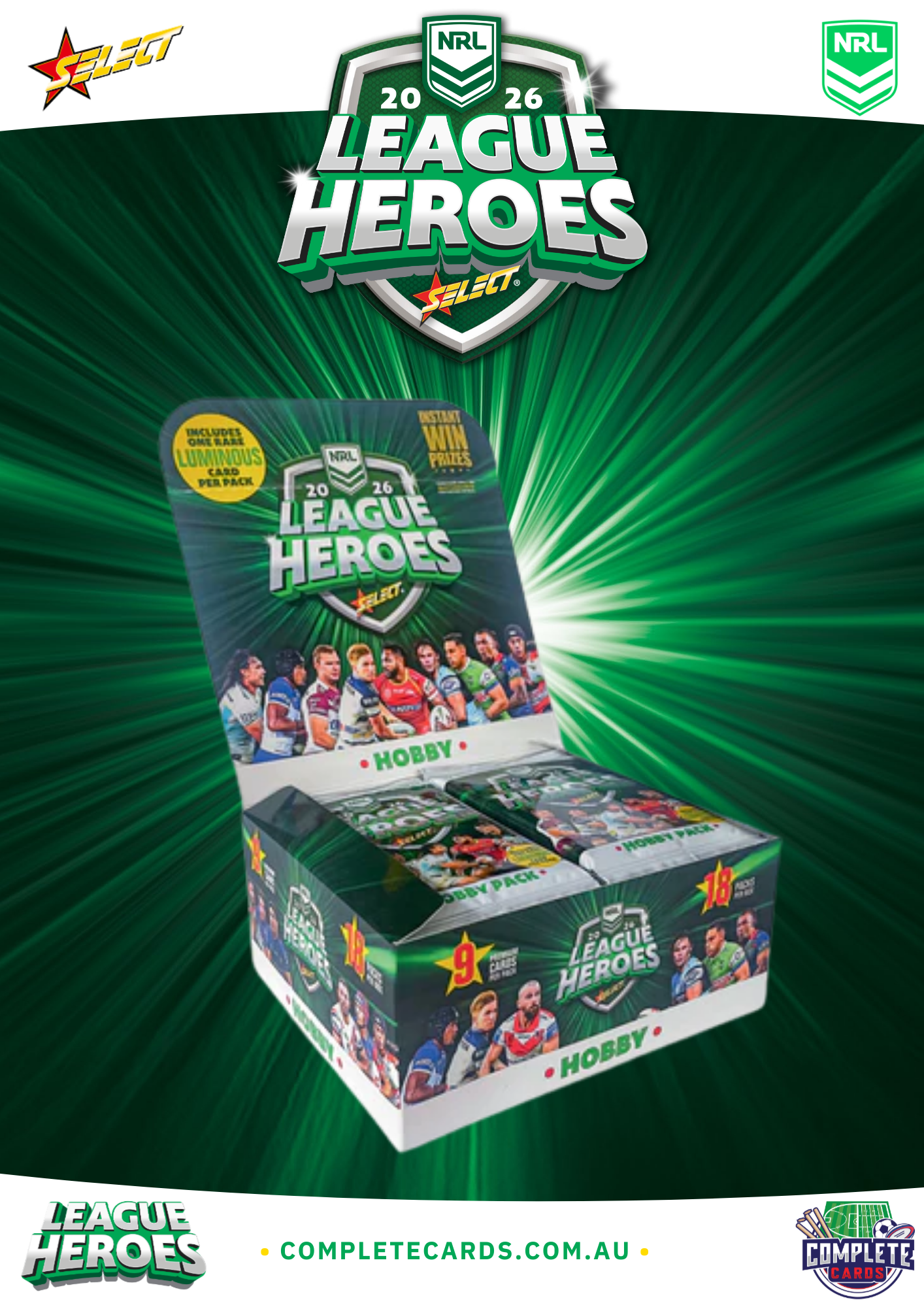 2026 NRL Select League Heroes - Hobby Box