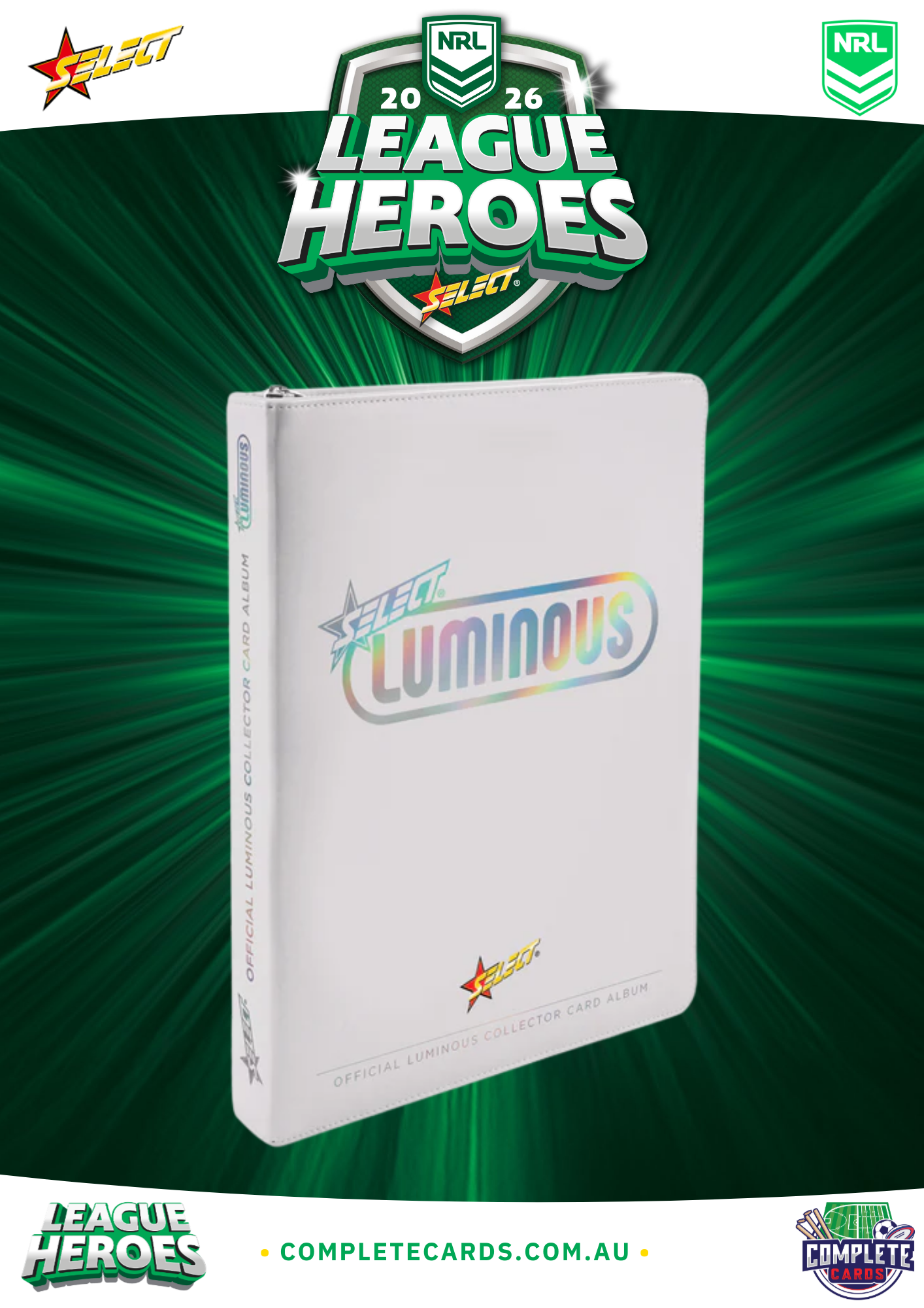 2026 NRL Select League Heroes - Luminous Collector Album