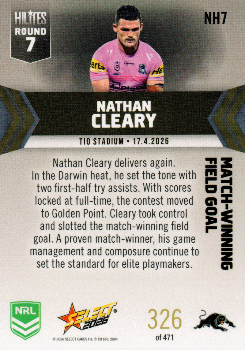 Nathan Cleary back