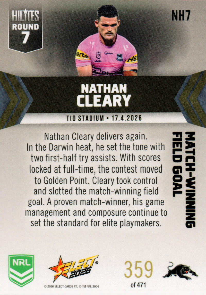 Nathan Cleary back