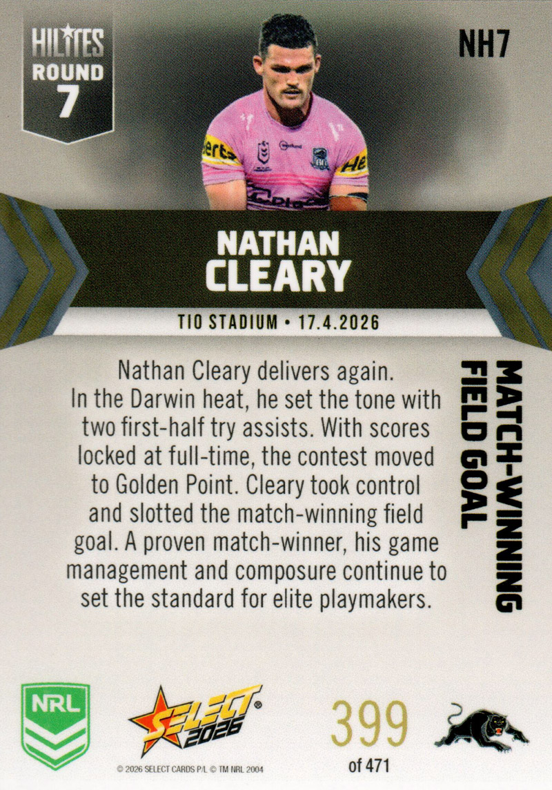 Nathan Cleary back