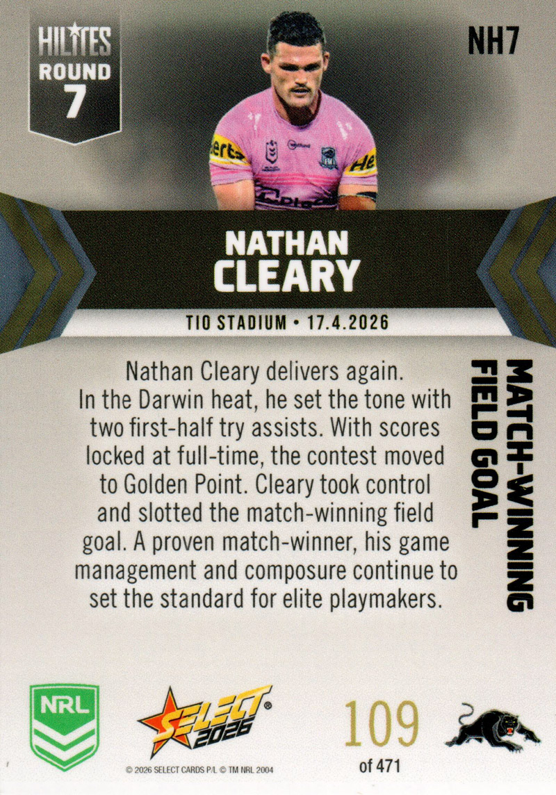 Nathan Cleary back