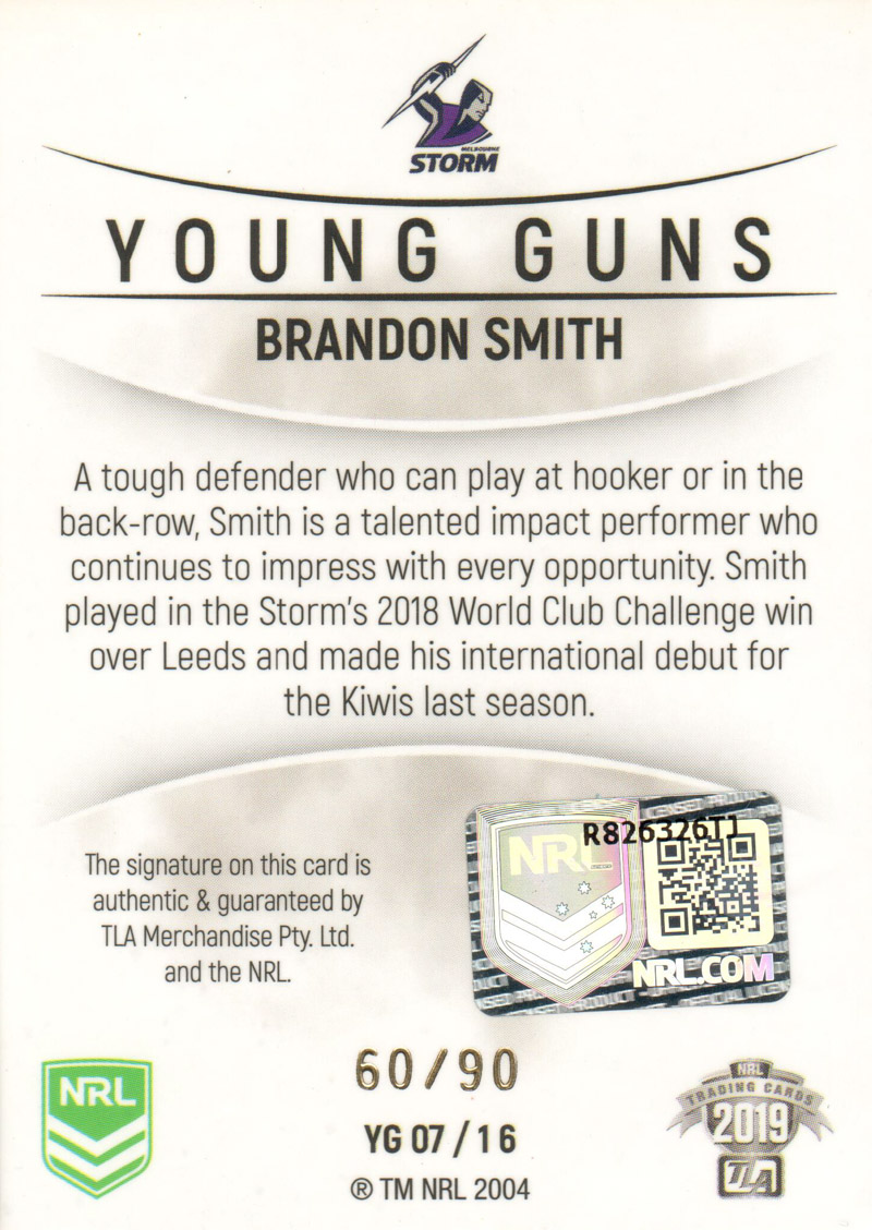 Brandon Smith back