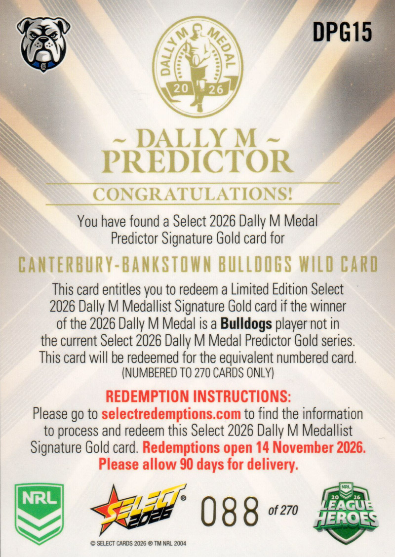 Bulldogs Wild Card back