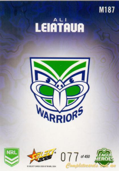 Ali Leiataua back