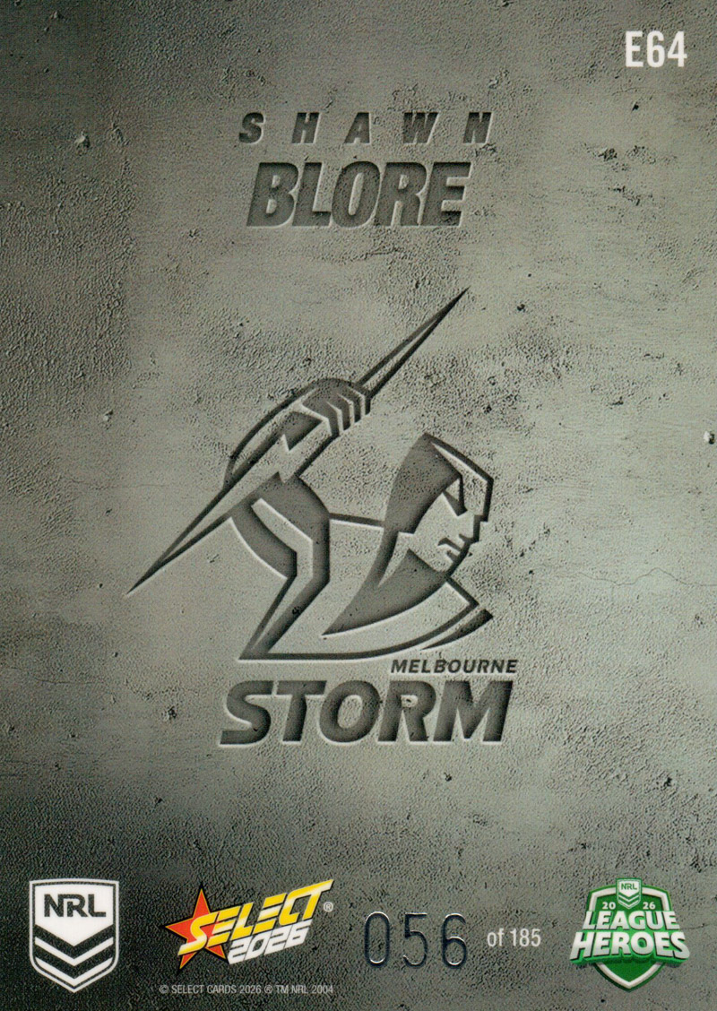 Shawn Blore back