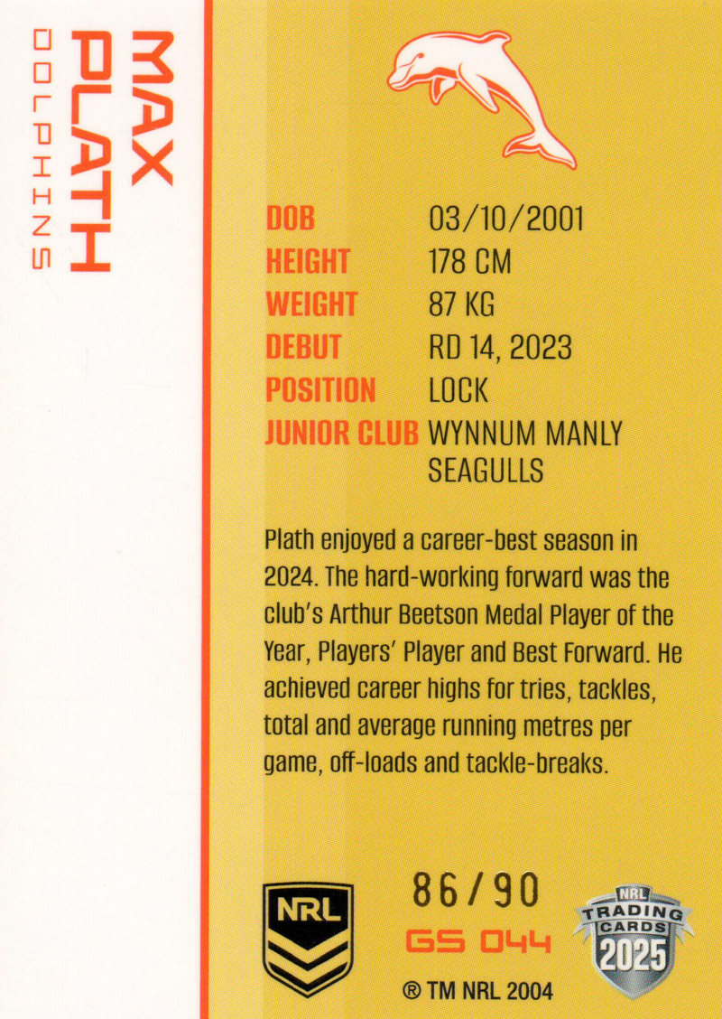 Max Plath back