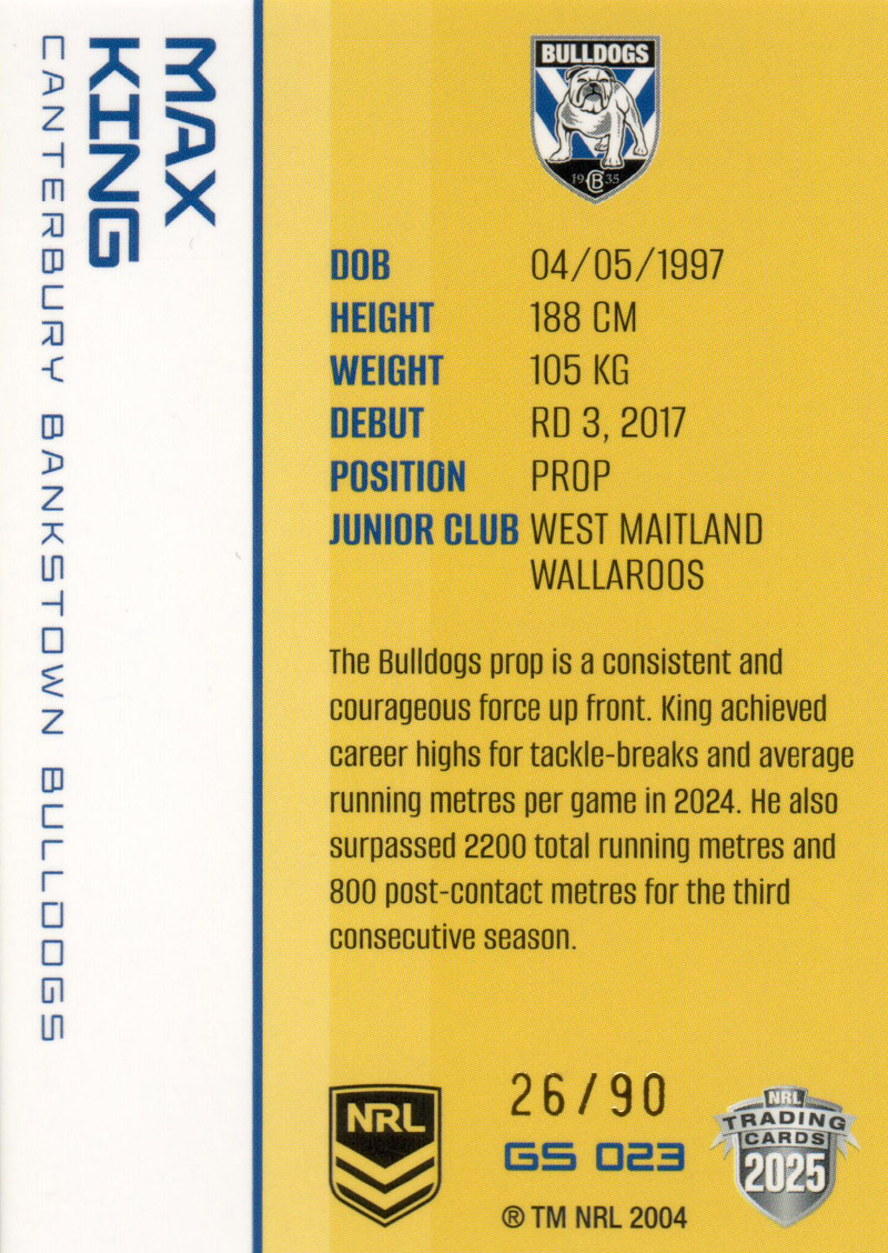 Max King back