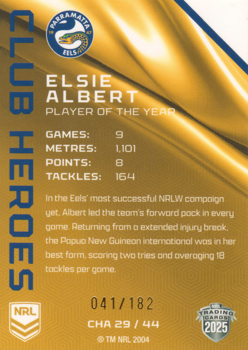 Elsie Albert back