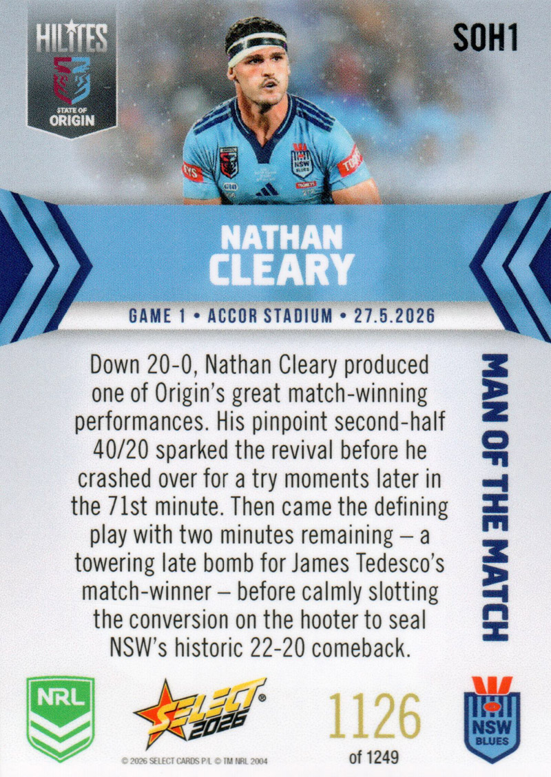 Nathan Cleary back