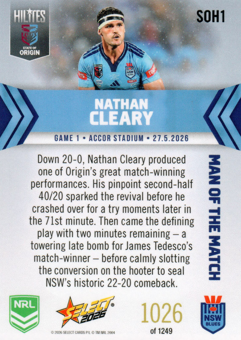 Nathan Cleary back