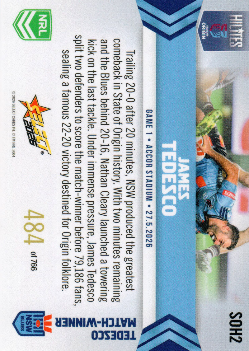 James Tedesco back