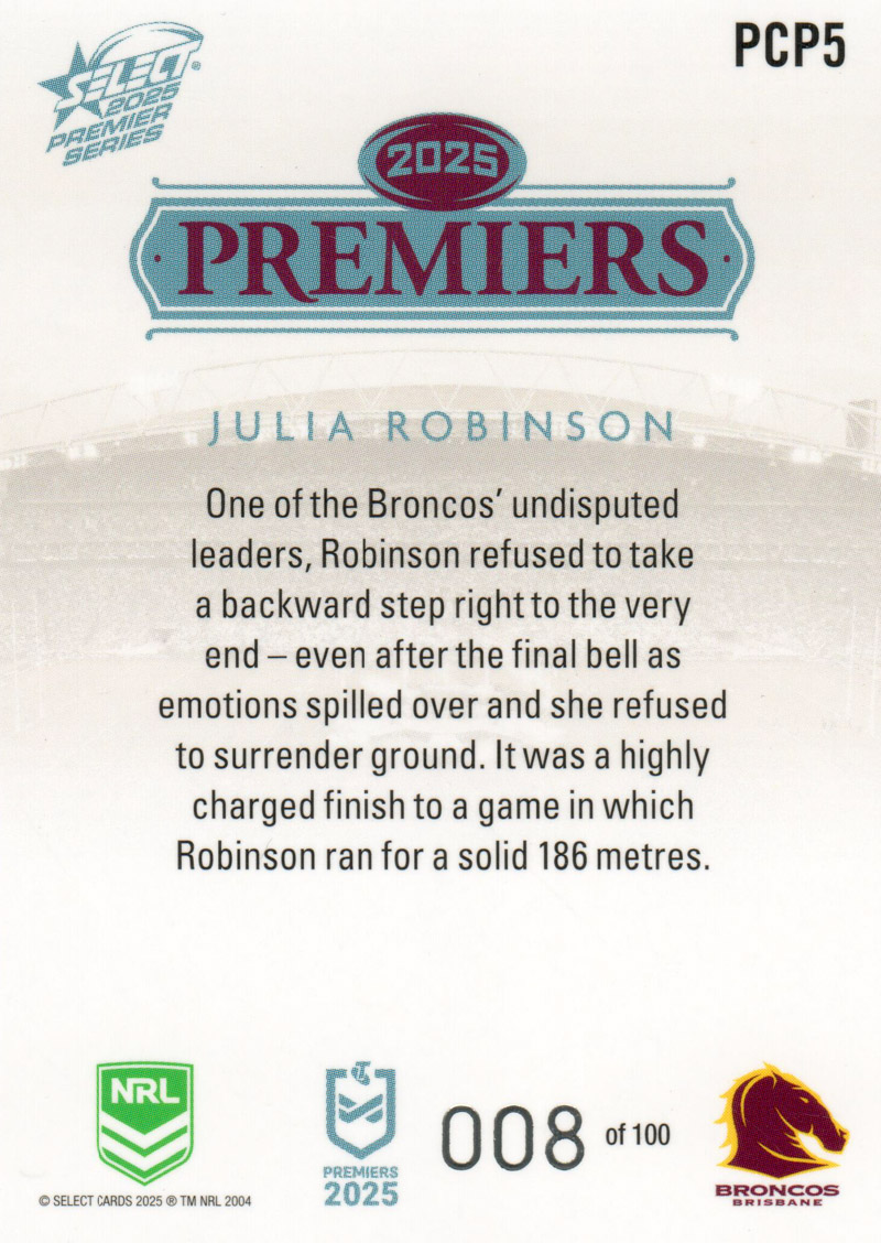Julia Robinson back